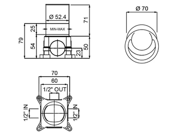 SMILE 5740020 - Recessed single handle shower mixer by QD Magistro Lab - view 3